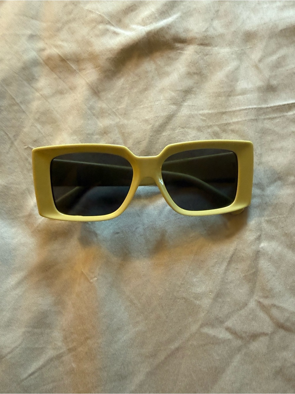 Yellow Rectangular Women’s Sunglasses - Stylish Summer Shades